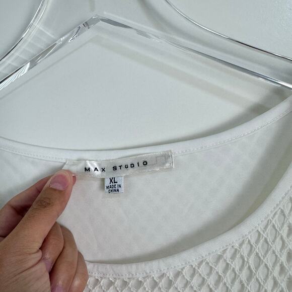 Max Studio White Lace Dress MIDI XL - Picture 9 of 10